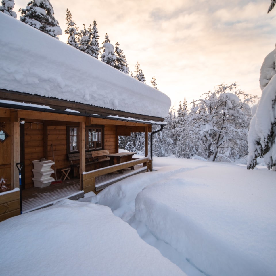 Blockhütte in Kåskats